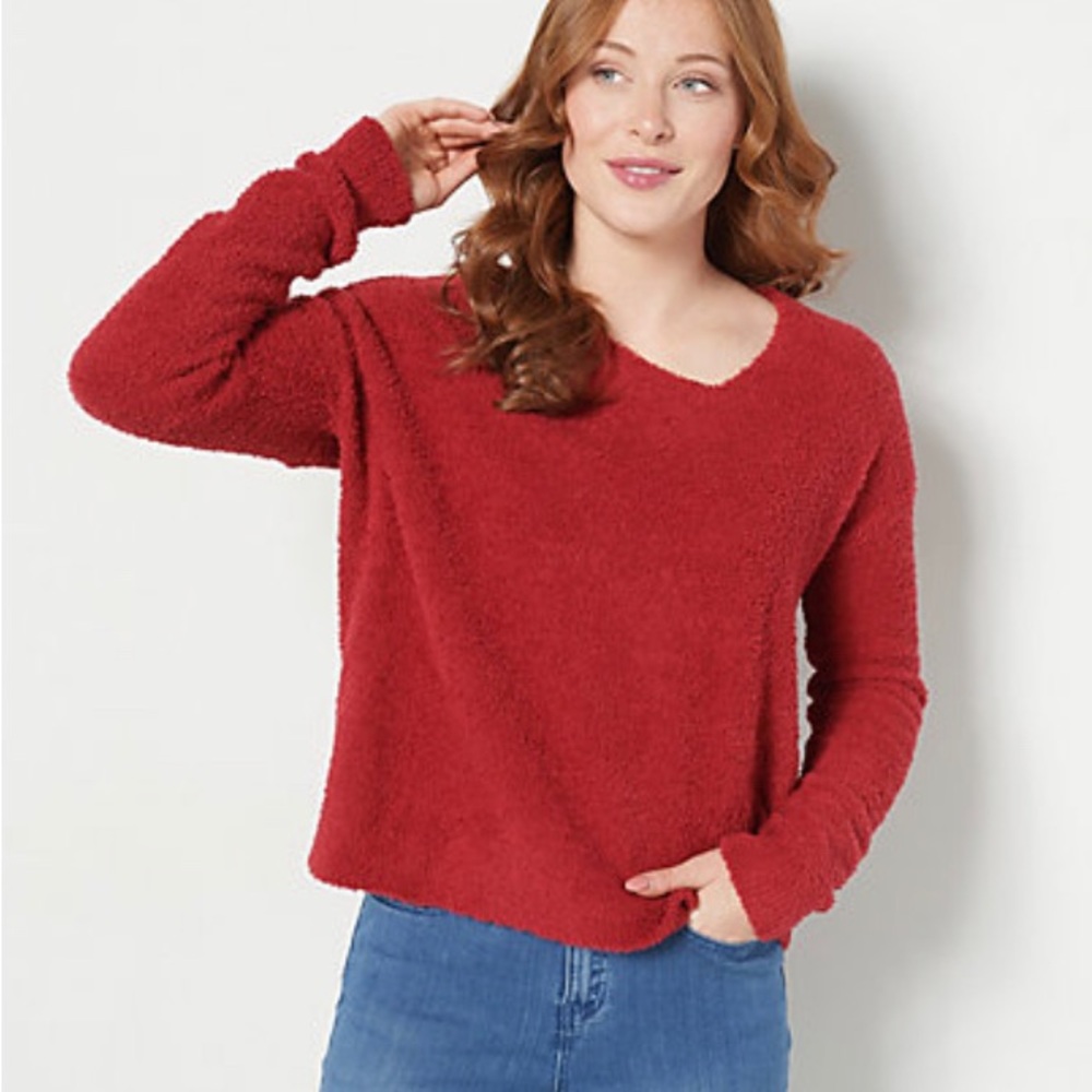 EUC LAURIE FELT CLOUD KNIT ASYMMETRICAL NECK SWEATER XS